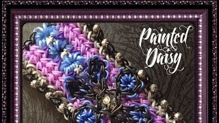 Rainbow Loom Band Painted Daisy Bracelet Tutorial/How To