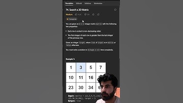 Day 30 DSA. Search 2D Matrix.