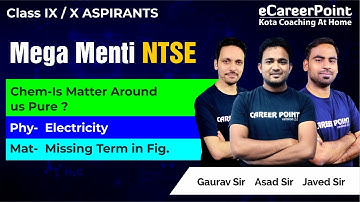Mega Menti NTSE | Science & Mat | NTSE Aspirants | Expert Faculty | Career Point- NTSE