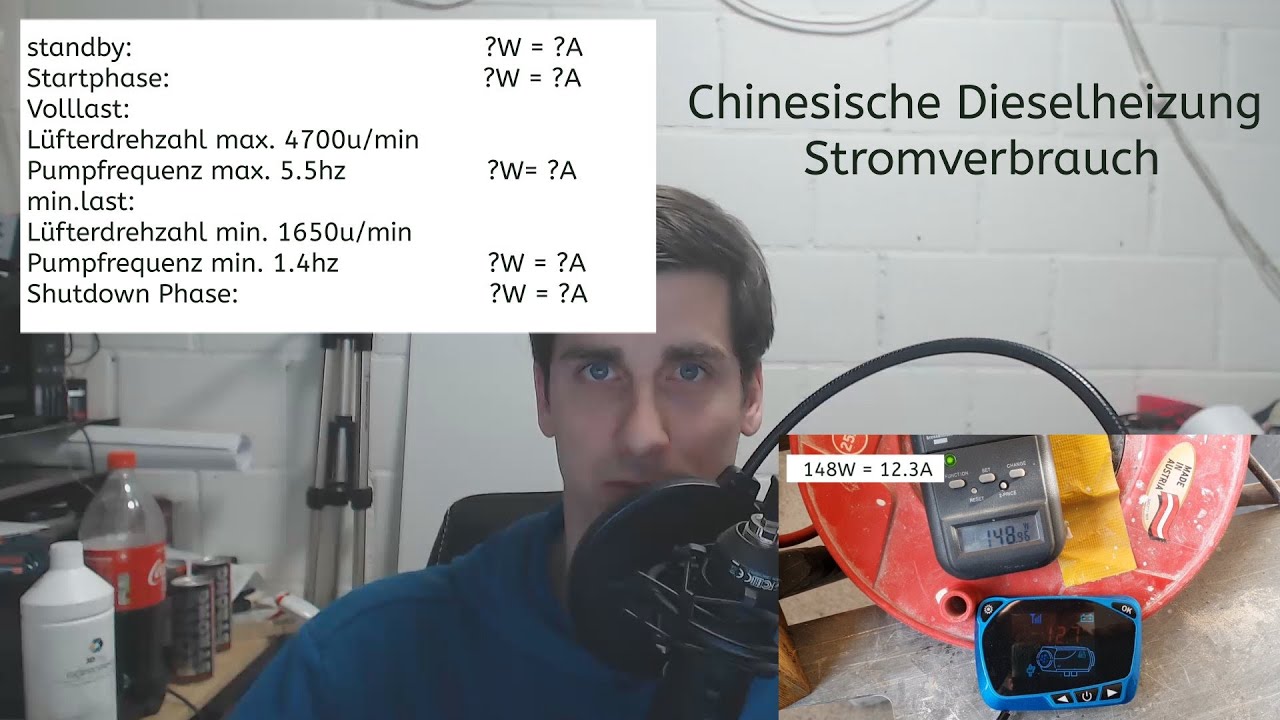 Chinesische Dieselheizung / Stromverbrauch 