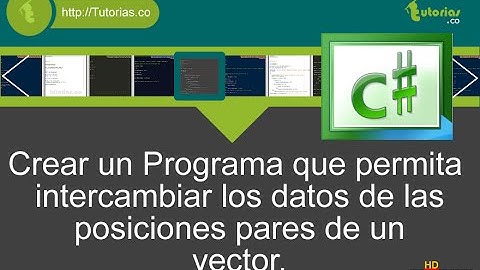 arrays – visualStudio c# (intercambiar vector posiciones pares)