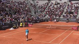 Rafael NADAL - Jérémy CHARDY ATP Roma COURT LEVEL VIEW