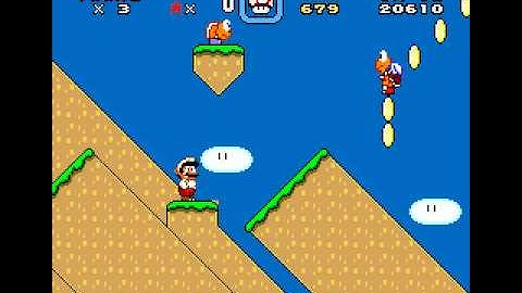 Super Mario World Custom Level: Hilly Ground (Auto-Scroll)