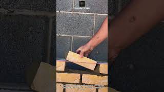 Bricklaying Precision Starts With This Simple Mason's Line! 🧱 #Masonry #Construction #Shorts Today!