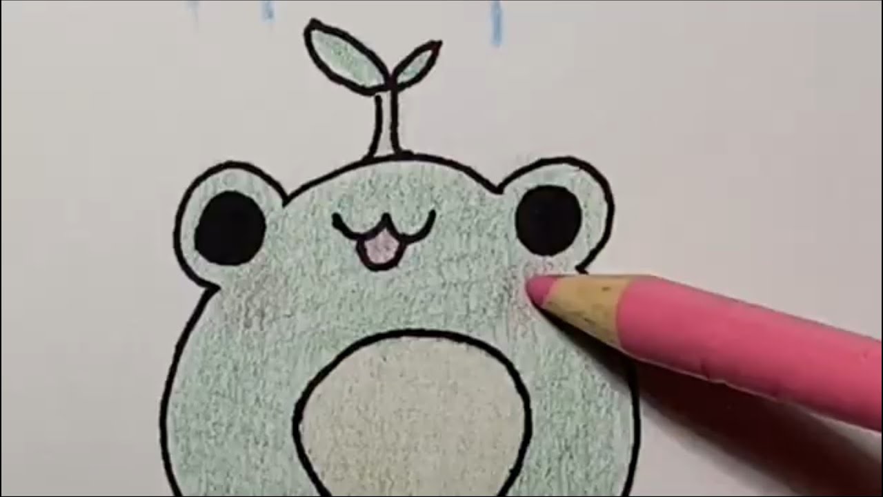 Easy, Cute, Kawaii Frog Drawing Tutorial 🐸✏️ 