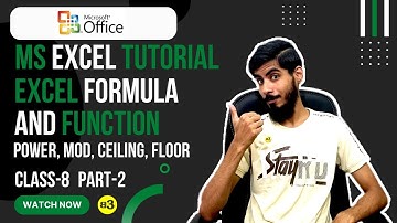 Formulas and functions in Excel for job interview | Power | MOD | Ceiling & Floor