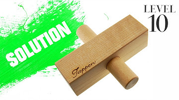 The Tap a wood puzzle from Sloyd - Solution