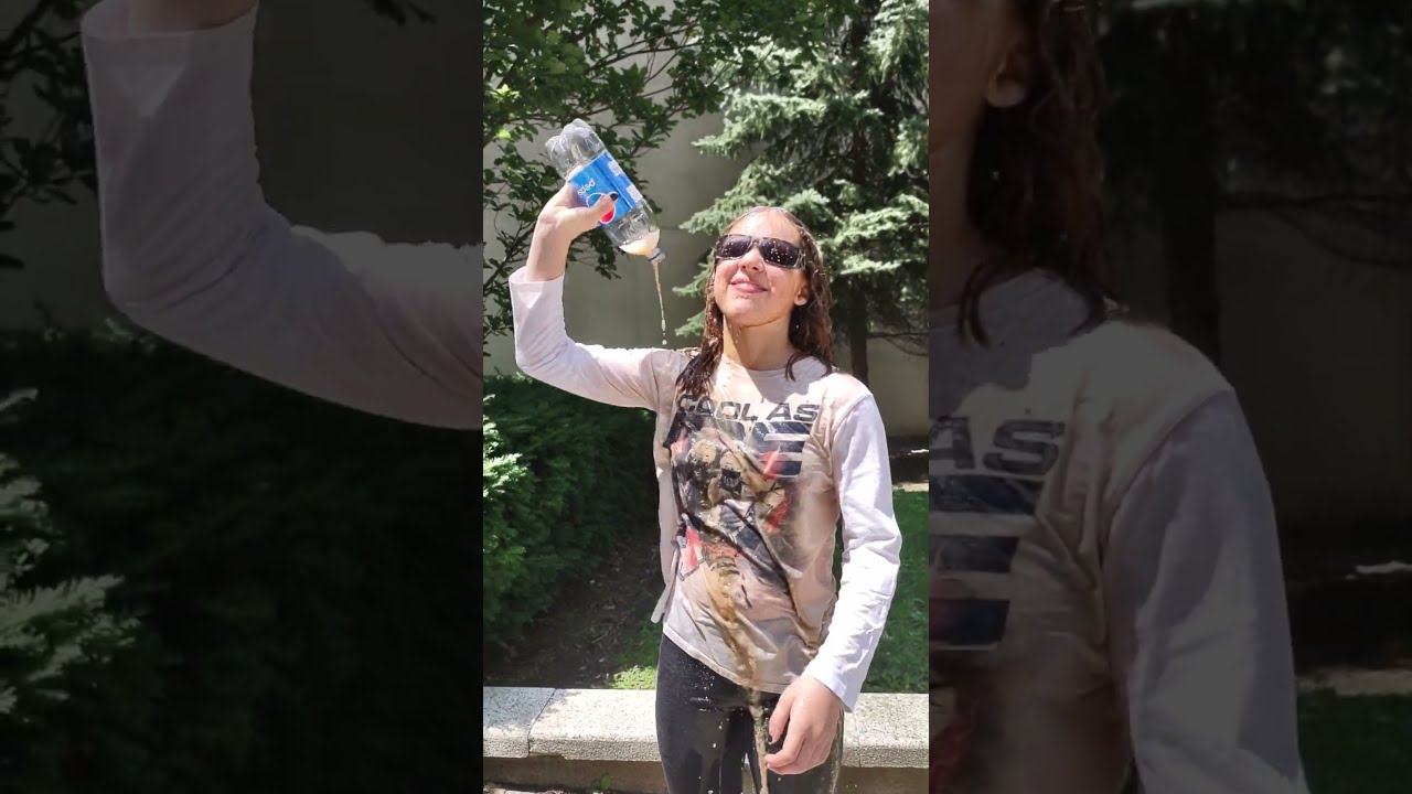 She Really Poured Soda On Herself 