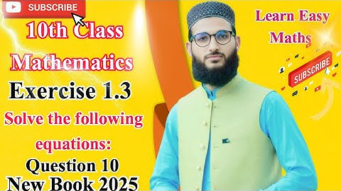 10th class maths chapter 1 Exercise 1.3 New book Solve quadratic equations @LearnEasyMaths