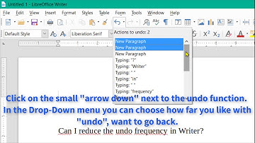 Undo Function in Writer - LibreOffice 6 [EN]