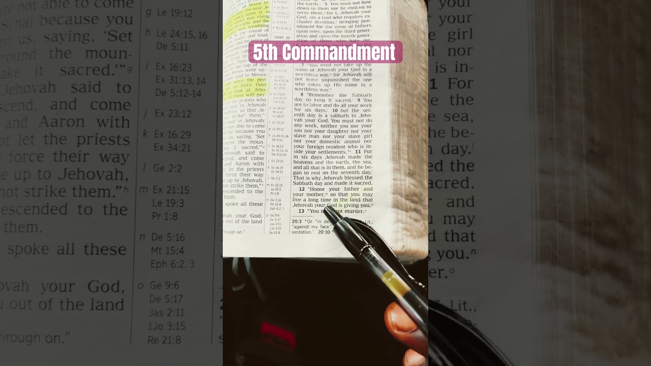 5th Commandment Laws Rules Exodus Parents Respect Love