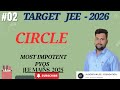 JEE MAINS PYQS 2025 CHAPTERWISE || MATHEMATICS || CIRCLE  ||PREVIOUS YEAR QUESTIONS