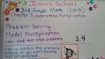 3rd Grade Math 3.4, Model Multiplication, one- & two-step word problems