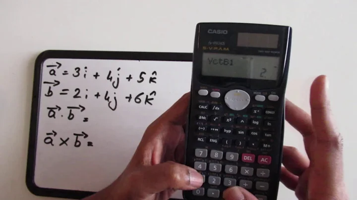 Vector operations in a Casio fx-991MS calculator