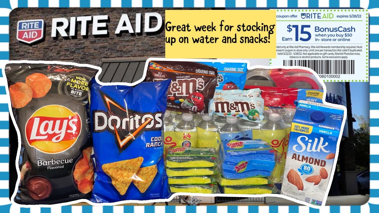 Rite Aid Bonus Cash Deals 05/22 - 5/28, Spend $50 Get $15