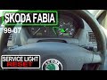 Skoda fabia service light reset oil and insp 9907