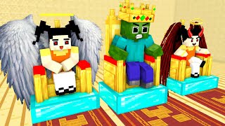 Monster School : Angel and Devil Squid Game Doll and King Zombie- Minecraft Animation