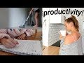 Get productive with me! | study, cleaning, working out + more