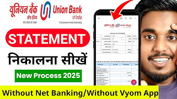 Union Bank Ka Statement Kaise Nikale Pdf | How To Download Bank Statement Pdf Union Bank Of India