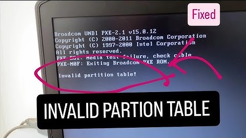 INVALID PARTION TABLE ERROR | How to Fix invalid partition table error windows 10 dell latitude