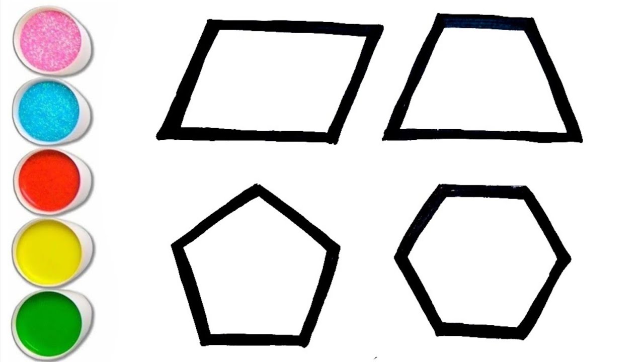 shapes learn shapes for kids|| 2d shapes drawing and colouring|| learning for kids|| 