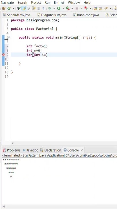 java factorial program simple trick for beginners - YouTube