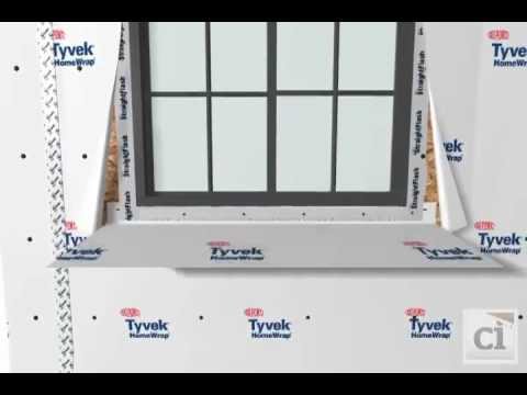 tyvek window dupont barrier water install resistive air homewrap