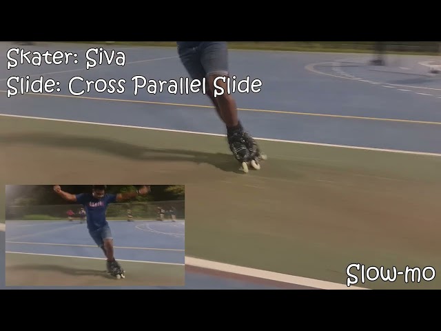 Freestyle inline slide trick video : Cross Parallel class=