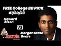 College Basketball Pick - Howard vs Morgan State Prediction, 1/20/2023 Free Best Bets & Odds