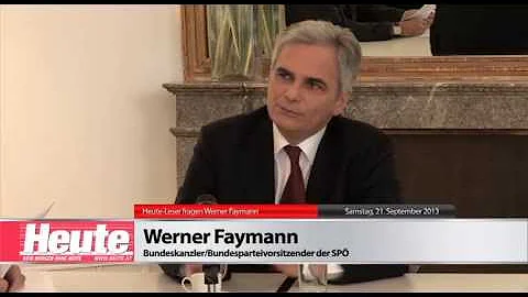 HEUTE Leser befragen Werner Faymann: Pendlerpausch...