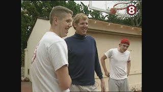 Bill Walton and sons play basketball at home 1994