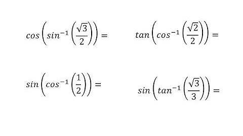 Trig Function Values of Inverse Trig Function Values Using Unit Circle (1st Quad)