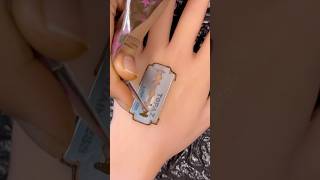 Shaving blade mehndi design | Trending shaving blade mehndi #shorts #blade #trending #yt #mehndi
