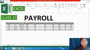 EXCEL-CLASS 33-PAYROLL SHEET||LEARN WITH ALI ABBAS