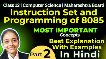 2- Instruction Set and Programming of 8085 Class 12th Computer Science APL Assembly Language Program