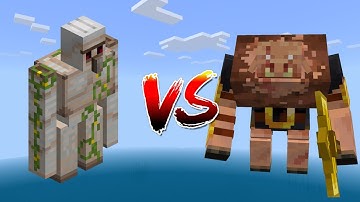 5 Iron Golem VS Mutant Piglin Brute in Minecraft BE/PE