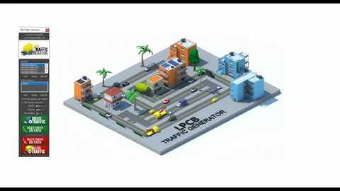 low poly city builder and Traffic generator