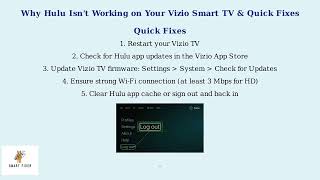 Hulu Not Working on Vizio Smart TV – Fix