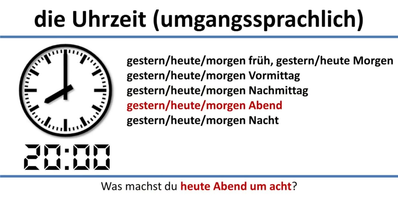 Deutsch Lernen Lektion 7 Die Uhrzeit Youtube