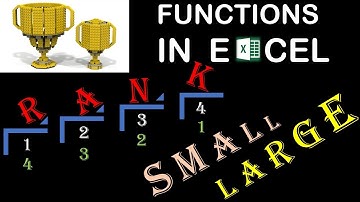 RANK, SMALL, LARGE in excel