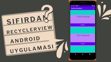 #1 Kotlin ile SIFIRDAN Recyclerview Kullanarak  Basit Android Uygulaması Tasarlama