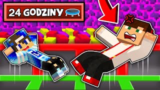 SPĘDZAMY 24 GODZINY W PARKU TRAMPOLIN W MIENCRAFT?! GPLAY & LAKI