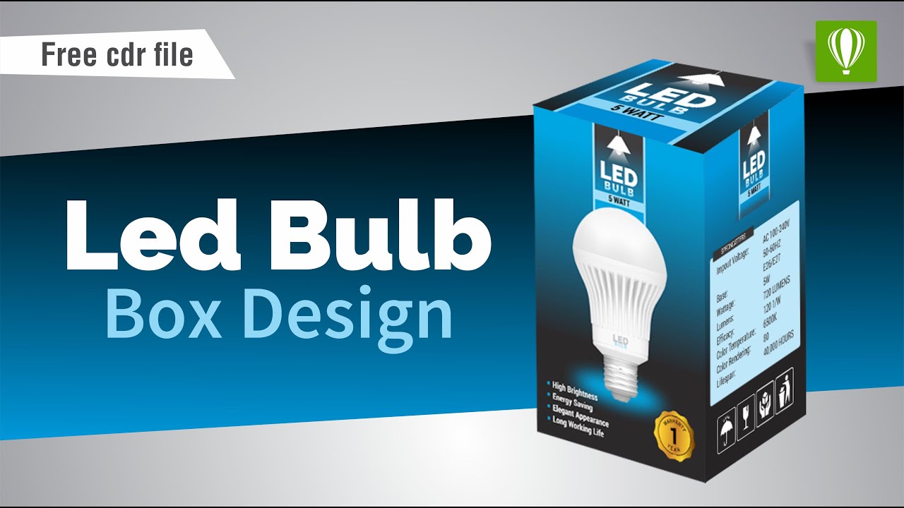 Led Bulb Box Design In Coreldraw || Urdu | हिंदी|| #Graphic House - Youtube