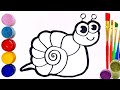 Рисунок улитки для детей | Drawing of a snail for children
