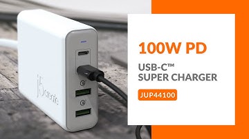 j5create 100W PD USB-C™ Super Charger | Model: JUP44100