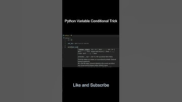 Python conditional variable assigning. Python tips and tricks. #python #shorts