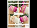 Pink Glass Beaded Bracelet: 14k Gold Filled Spacers, Handmade Stacking Jewelry
