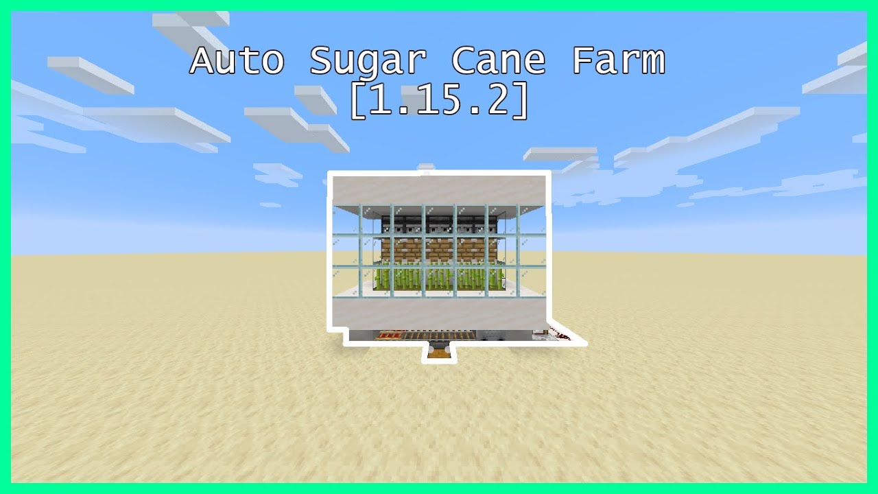 Minecraft: Auto Sugar Cane Farm [1.15.2] - YouTube