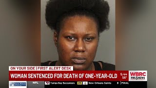 Woman sentenced for death of 1-year-old