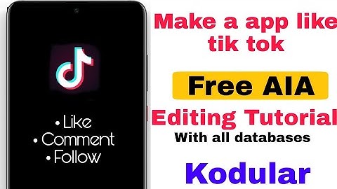 How to create an app like TikTok without coding in kodular and earn 100$ daily|Editing tutorial